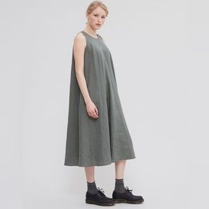 Linenfox Linen Sahara Oversized Loose Midi Maxi Minimalist Dress size S/M/L